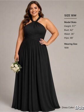 Sz 16 Moonlight Romance Venetian Halter Evening Dress